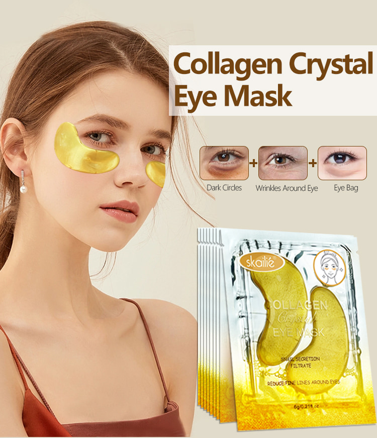 Золотая кристальная маска для глаз