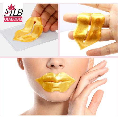 Тканевая маска для губ с кристаллами золотого коллагена
